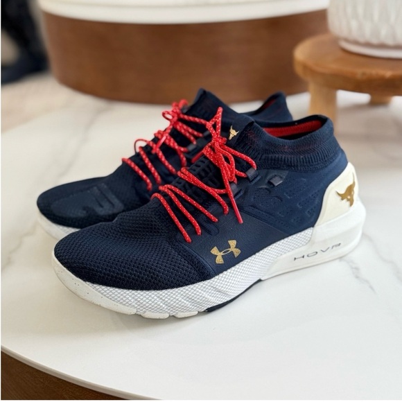 Under Armour Shoes - Under Armour Wom 7.5 Shoes Academy Blue Project Rock 2 Training Lightweight Run